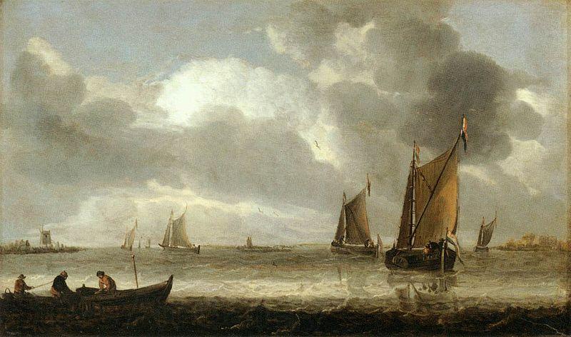 Abraham van Beijeren Silver Seascape France oil painting art
